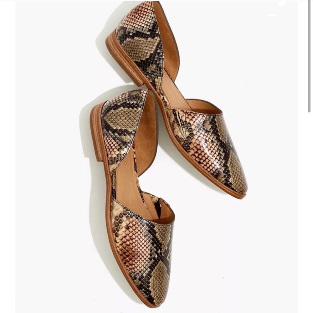 Madewell the Marisa D’Orsay embossed leather flat
